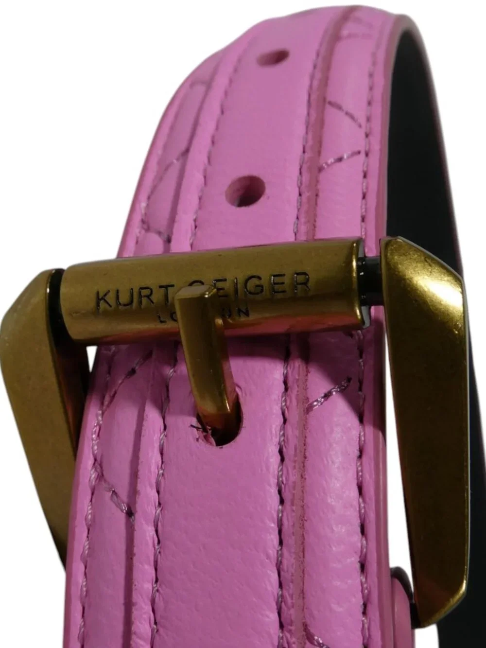 Kurt Geiger London Quilted Leather Hip Belt KG100048 Pink Size M/L